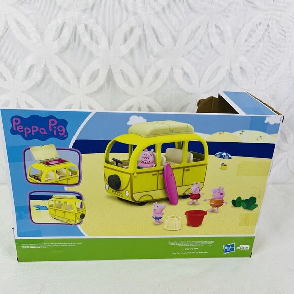 Hasbro Peppa Pig Peppa's Beach Campervan Peppa, George, Mummy & Daddy Pig 2022 - Picture 4 of 9